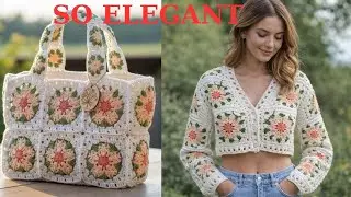 Modern Flower Granny Square Tutorial | Easy Crochet Patterns#crochet #handmade 