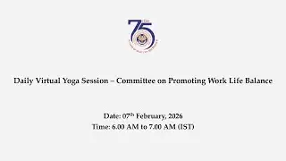 Virtual Yoga Session &ndash; Committee on Promoting Work Life Balance
