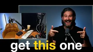 Low Profile Microphone Arm and XLR to USB Audio Mixer Interface for Streaming and Podcasts