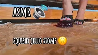 Sticky Temptation 😈 | Black Mule Heels Crushing Jello 👠 | Squishy ASMR 🔊