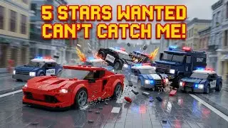 Most Wanted Lego Racer vs. The Entire Police Force! (GTA Style) 🚔💥 #lego #stopmotion #racing