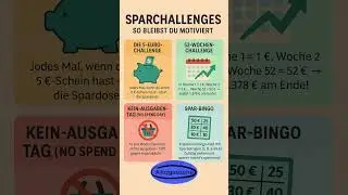 💪 Sparchallenges: So bleibst du motiviert beim Sparen #finanztipps #investieren #mindset #geld