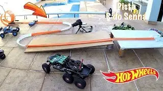 Hot Wheels Pista de Carrinhos do S do Senna e Looping - Corridas