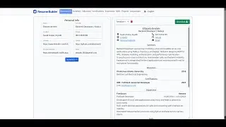 React.js Resume Builder App