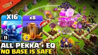Destroy Th16 Base EVERYTIME! Mass Pekka + Eq Spell Attack Strategy | Clash OF Clans