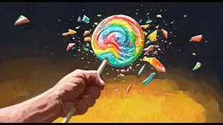Satisfying Video Asmr Unboxing GIANT Rainbow Lollipop with Yummy Sweets Chocolate and candy Cutting.