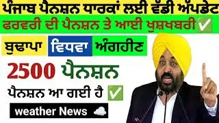 2500 ਪੈਨਸ਼ਨ #2500Pension #pension #bhagwantmann #oldagepension #punjabinews #punjabnaws#punjabpension