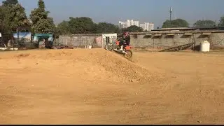 10 years old kid riding offroad ktm65 // shekharstunts // xda bike stunt academy 