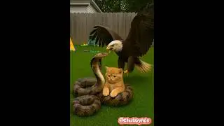 Eagle vs Cobra: Saving the Kitten! 🦅🐍🐱