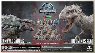 Indominus Rex vs Ankylosaurus with Healthbars