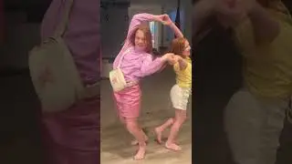 Practicing shimmer and shine dance trend!! adley and kensley show dad how good their dance is 💃