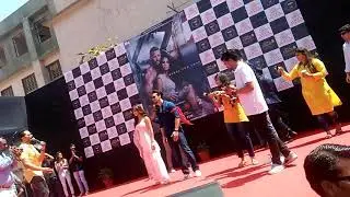 disha patani and tiger shroff at arya college jaipur during promotion of baaghi2