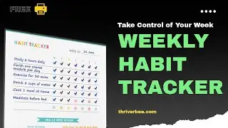 Free Weekly Habit Tracker | Organize & Thrive: A Peek Into Weekly Habit Tracker 🐝✨