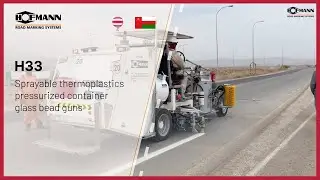 HOFMANN - Roadmarking Machine H33 - Sprayable thermoplastics pressurized containerglass bead guns