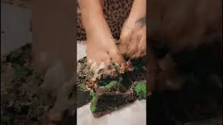 Memorial Day weekend big feet cake smash!!! Chocolate icing&hellip;