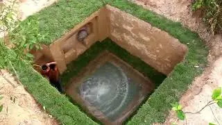Dig to build Most Awesome Underground House and Underground Swimming Pool