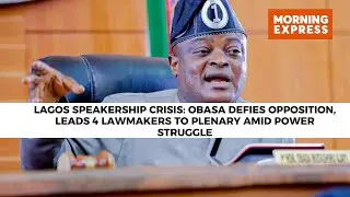 Lagos Speakership Crisis: Obasa Defies Opposition, Leads 4 Lawmakers to Plenary Amid Power Struggle