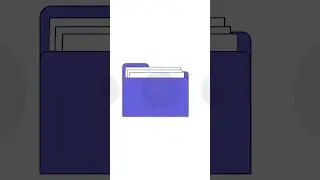 Lo-fi folder with digital paperwork 2D cartoon vertical animation