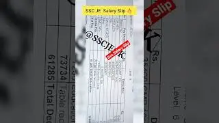 Ssc Je Salary Slip | Ssc Je Monthly Payment 😱 | #yoursonu #sscje #ssc #shorts #shortvideo #salary