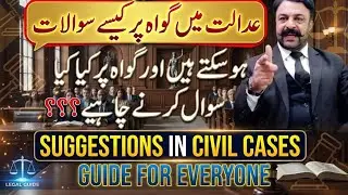 Examination in Chief/ Cross Examination/ Witness Credibility/Suggestions To A Witness Civil Cases