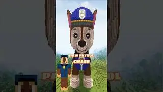 PAW PATROL CHASE MINECRAFT BUILD CHALLENGE! #shorts #minecraft #minecraftshorts #minecraftbuilding