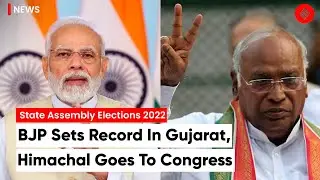 BJP&rsquo;s 156 seat Record In Gujarat, Congress Wins Himachal With 40 Seats | Elections Results 2022