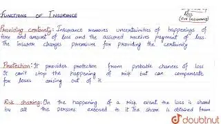 INTRODUCTION & FUNCTIONS OF INSURANCE
