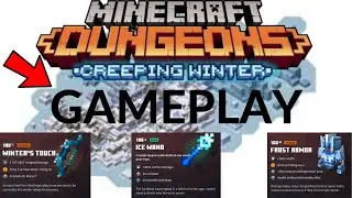 Creeping Winter GAMEPLAY - Minecraft Dungeons DLC First Look