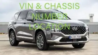 Hyundai santafe vin and chassis number location