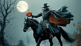 Headless Horsemen Ghost Rider Frame TV Art Screensaver 🐴 Spooky Academia Haunted Gothic Halloween