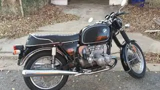 BMW R90/6 Airhead Motorcycle Idling After 25 Years of Storage