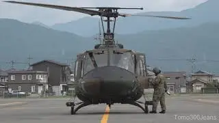福井空港スカイフェス2019 朝日航空C172体験搭乗 陸自10飛UH-1帰投