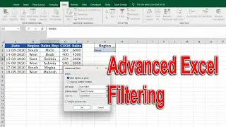 Excel Advanced Filtering in Easy Way | Excel Tutorial Part 8/50