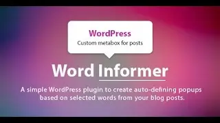 WordPress Word Informer - Add Word Definition to Blog Post By webmechanicx