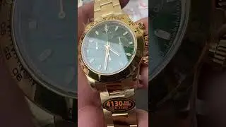 Gold Daytona Chronograph Green Dial ⏱️💚 #luxury watches ury
