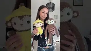 Crocheting cute monkeys 🙉 #crochet #amigurumi #plushies #monkey