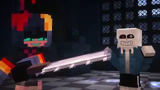 Агета против Дасттейл Санс: спарринг! (Анимация из Minecraft)