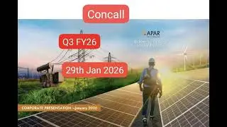 Concall Q3 FY 26 Apar Industries Ltd 29th Jan 2026 #Apar Industries Ltd