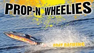 Popping Wheelies With Giant RC Boat - Blackjack 42 Boat Bashing