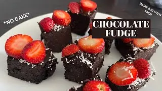 Easy No-Bake CHOCOLATE FUDGE Recipe | Dairy & Gluten Free!