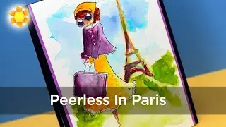 Peerless Watercolor: Eiffel Tower Scene in Paris