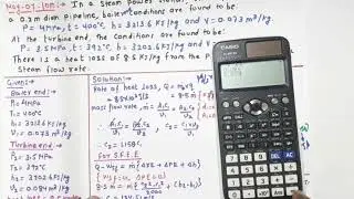 Lecture 42 | Problem no. 10 | Steady flow energy equation