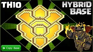 Best TH10 Hybrid Base Design 2025-Strong for Farming and Defense! Clash of Clans#1310