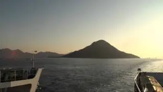 広島観光　似島からフェリーで広島宇品港へ.f4v