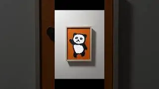 Waste Tissue Paper Se Cute Panda 🐼 | Easy DIY Wall Art #shorts#shorts#diy
