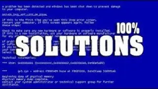Blue screen | Crash dump error Problem Solved