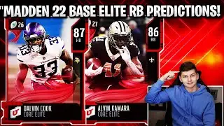 MADDEN 22 BASE ELITE RUNNING BACKS! BASE ELITE RB PREDICTIONS! | MADDEN 22 ULTIMATE TEAM