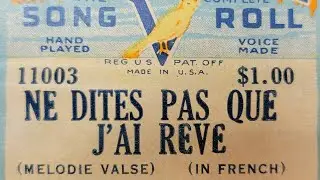 Ne Dites Pas Que J'Ai Reve - Melodic Waltz - QRS Vocalstyle Hand Played Song Roll 11003