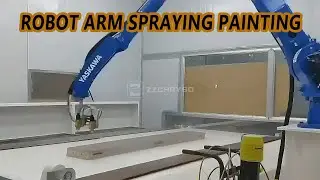 Automatic single roller double roller paint spraying machine production line and robot arm model