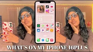 WHAT'S ON MY IPHONE 16+ 📱🎀 widget tour, app recs *ios18* | Rickia Lanae